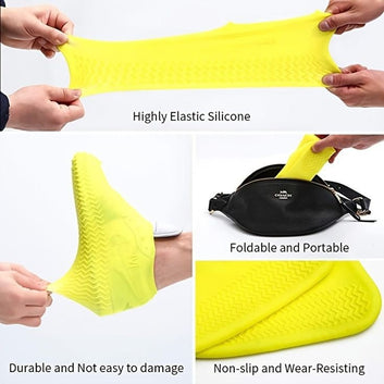 Silicone Waterproof Shoe Covers, Rainy Day Shoe Cover, Reusable Non-Slip Rain