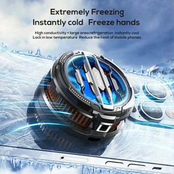 MEMO CX07 Magnetic Phone Radiator Phone Cooling Fan Case Cold Wind Handle Fan for PUBG Phone Cooler Phone Cooling Fan Case
